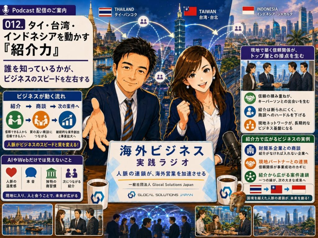 012. タイ・台湾・インドネシアを動かす“紹介力”